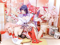 Cosplay genshin Yae Miko và Ei