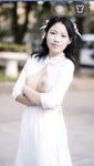 Áo dài hở ngực của Hà Mi love 10