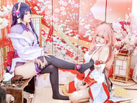 Cosplay genshin Yae Miko và Ei