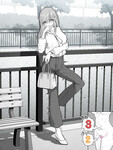 Cô gái anime chơi public